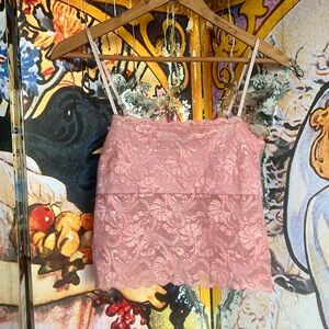Bebe Blush Vintage 90s lace tank